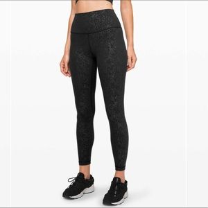 Lululemon align pant black floral size 6